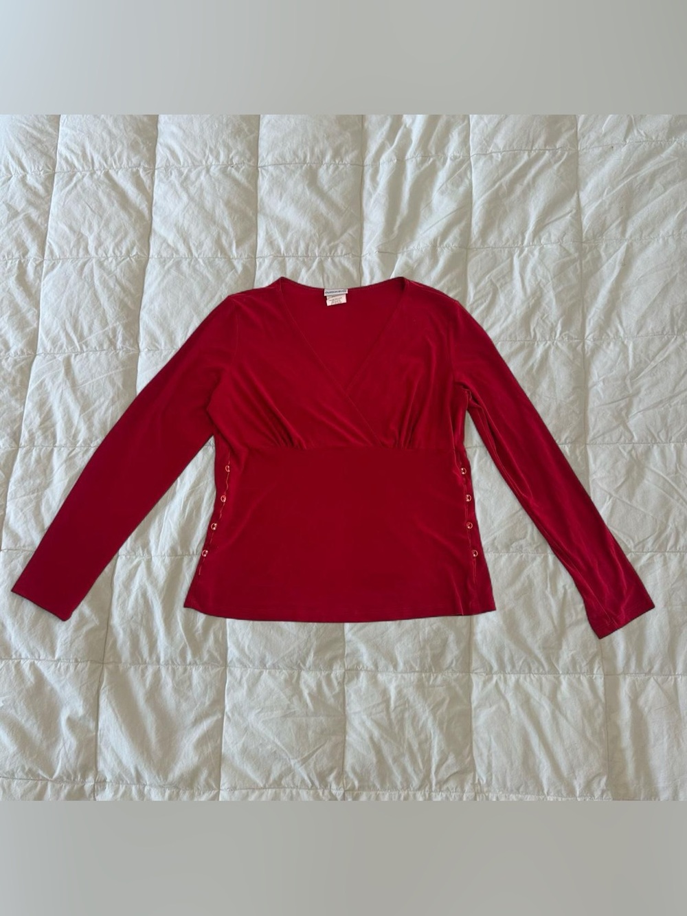 Y2K Fashion Bug Red Long Sleeve Top - Picture 2 of 8